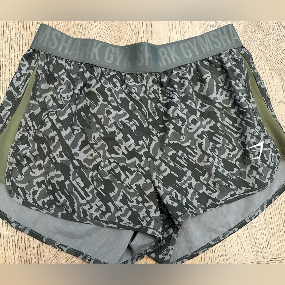 Lightweight camo shorts (no built in liner), Gymshark, never worn